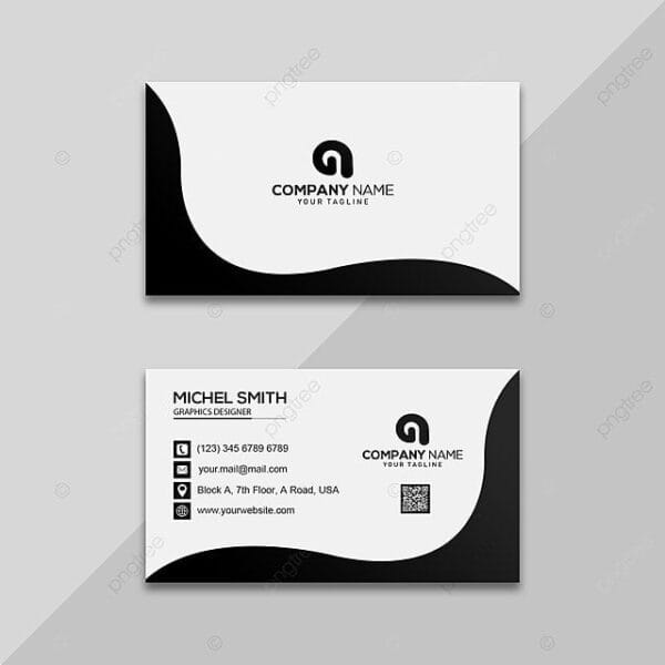 Corporate Black And White Business Card Design Template Download on Pngtree BUSINESS CARDS
