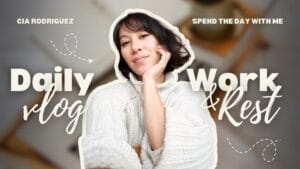 White and Beige Modern Daily Vlog YouTube Thumbnail Template YOUTUBE THUMBNAIL DESIGN